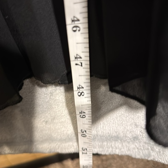 Black Pleated Dress‎ Downeaster women’s size medium  3/4 ruffle sleeves - Picture 6 of 10